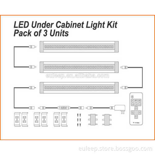 led under cabinet light with wireless switch RF remote control, dimmable under led cabinet light
